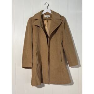 Larry Levine · Camel Hair Coat · Natural Tan/Camel · Size 4· Single Breasted